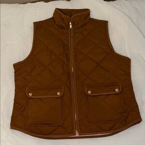 J. Crew Factory Brown Quilted Vest